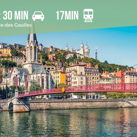 Duplex La Halte Trevoltienne - 2 Climatisee - 4 Lits Lägenhet Trévoux